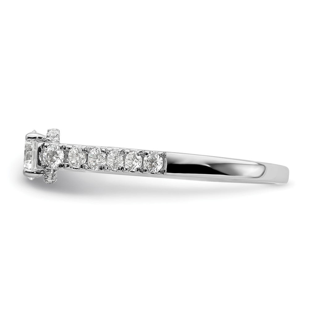14K Weißgold Verlobungsring mit 0,875 ct. im Labor gezüchteten Diamanten, VS/SI+ G+, petite