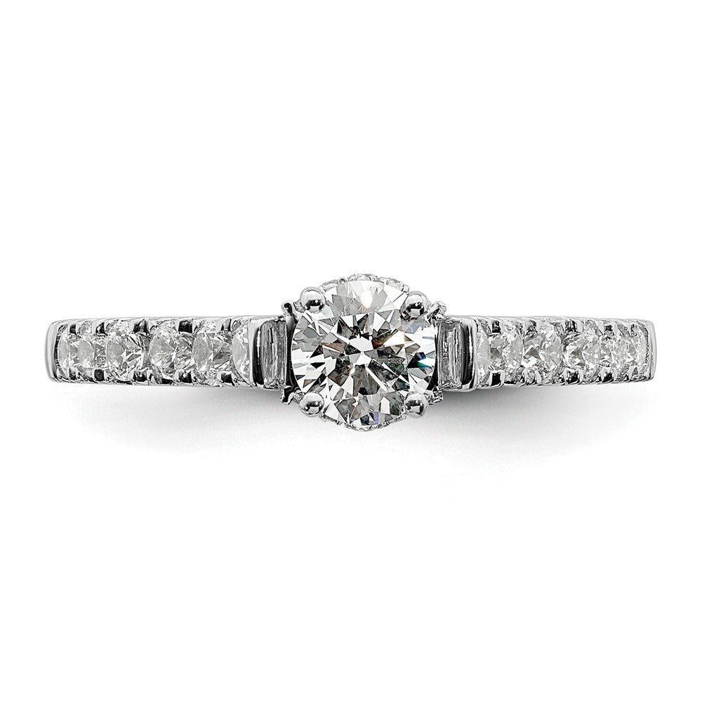 14K Weißgold Verlobungsring mit 0,875 ct. im Labor gezüchteten Diamanten, VS/SI+ G+, petite