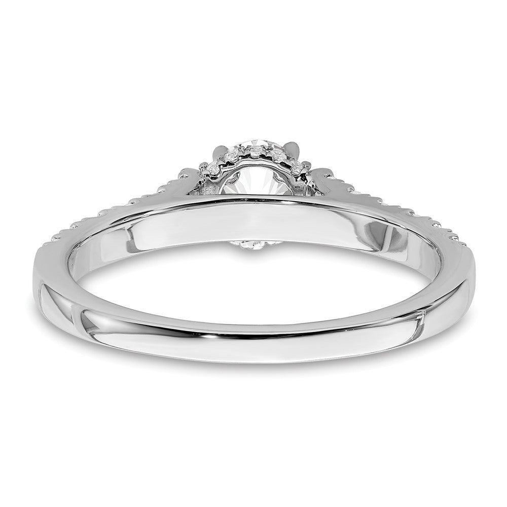 14K Weißgold Verlobungsring mit 0,875 ct. im Labor gezüchteten Diamanten, VS/SI+ G+, petite
