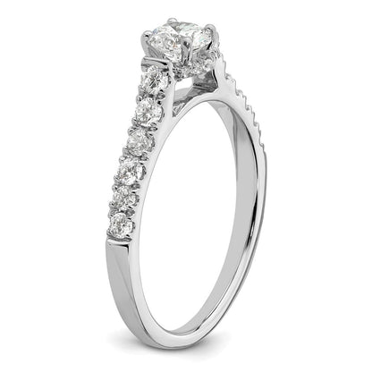 14K Weißgold Verlobungsring mit 0,875 ct. im Labor gezüchteten Diamanten, VS/SI+ G+, petite