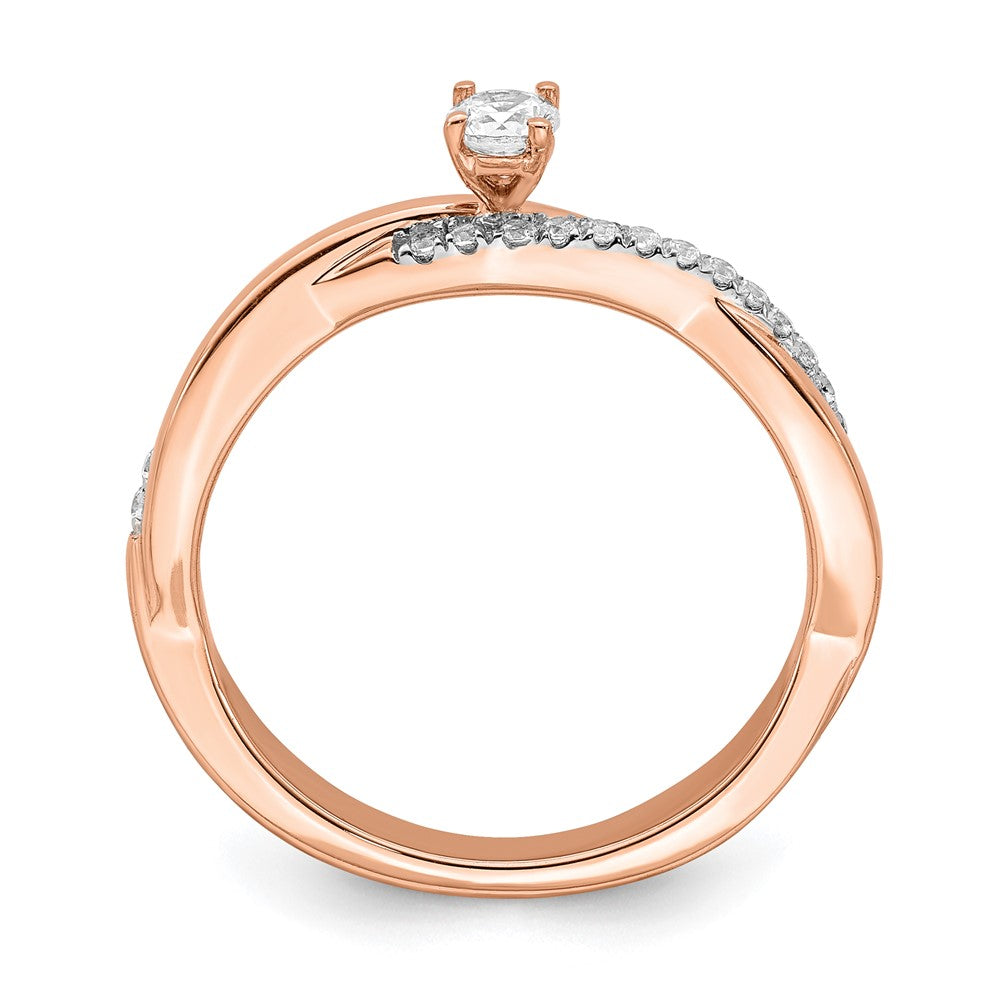 14K Roségold Diamant-Versprechensring