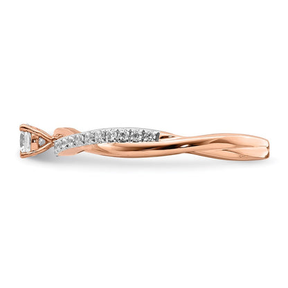14K Roségold Diamant-Versprechensring