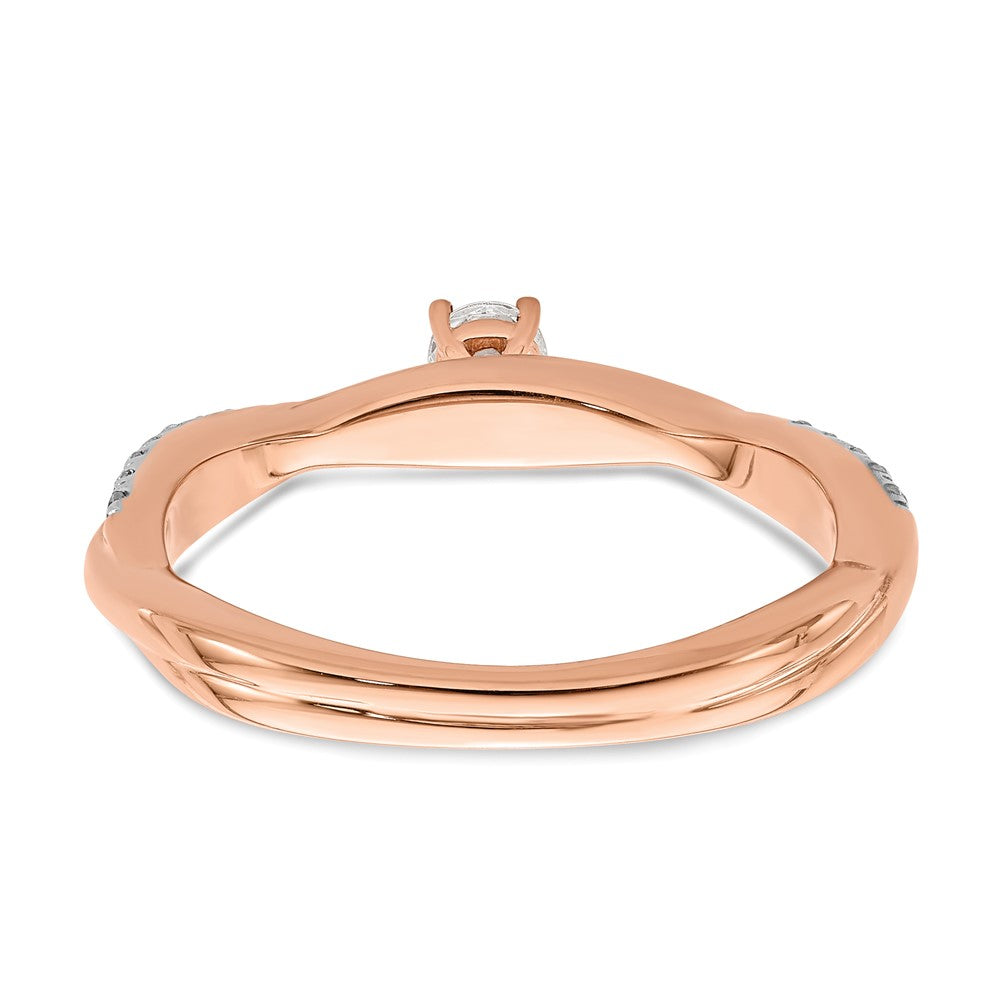 14K Roségold Diamant-Versprechensring