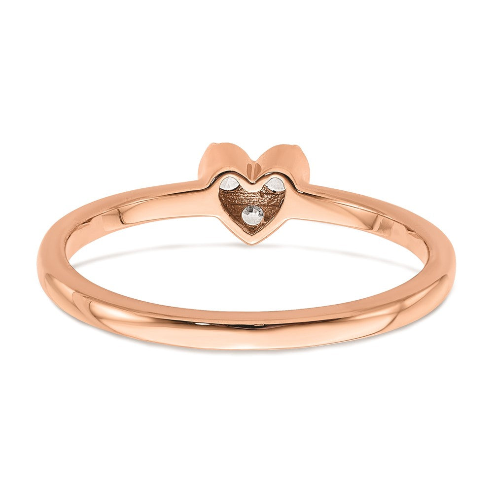 14K Roségold Verlobungsversprechen-Ring mit echten Diamanten