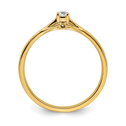 14K Gelbgold Ring mit echtem Diamanten „Promise“