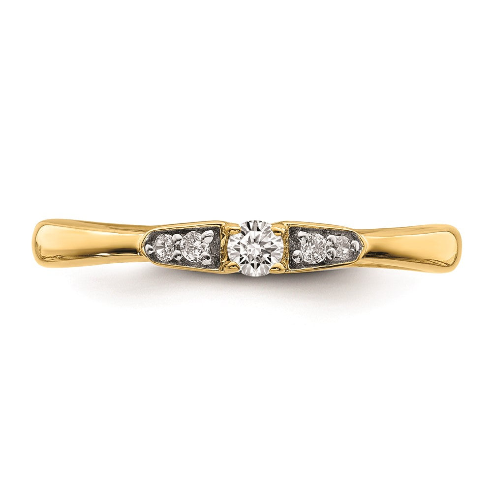 14K Gelbgold Diamant-Freundschaftsring