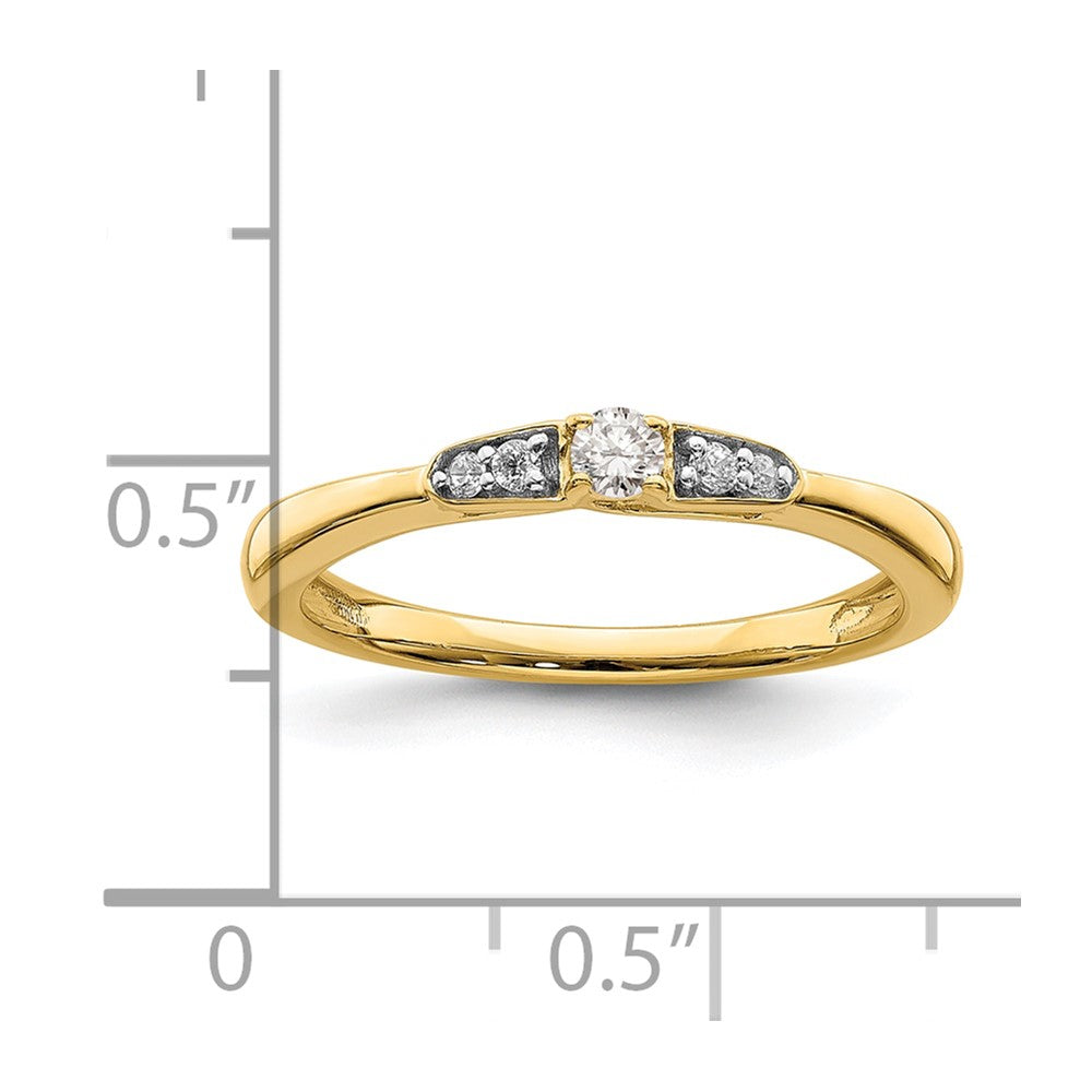 14K Gelbgold Diamant-Freundschaftsring