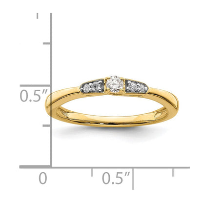14K Gelbgold Diamant-Freundschaftsring