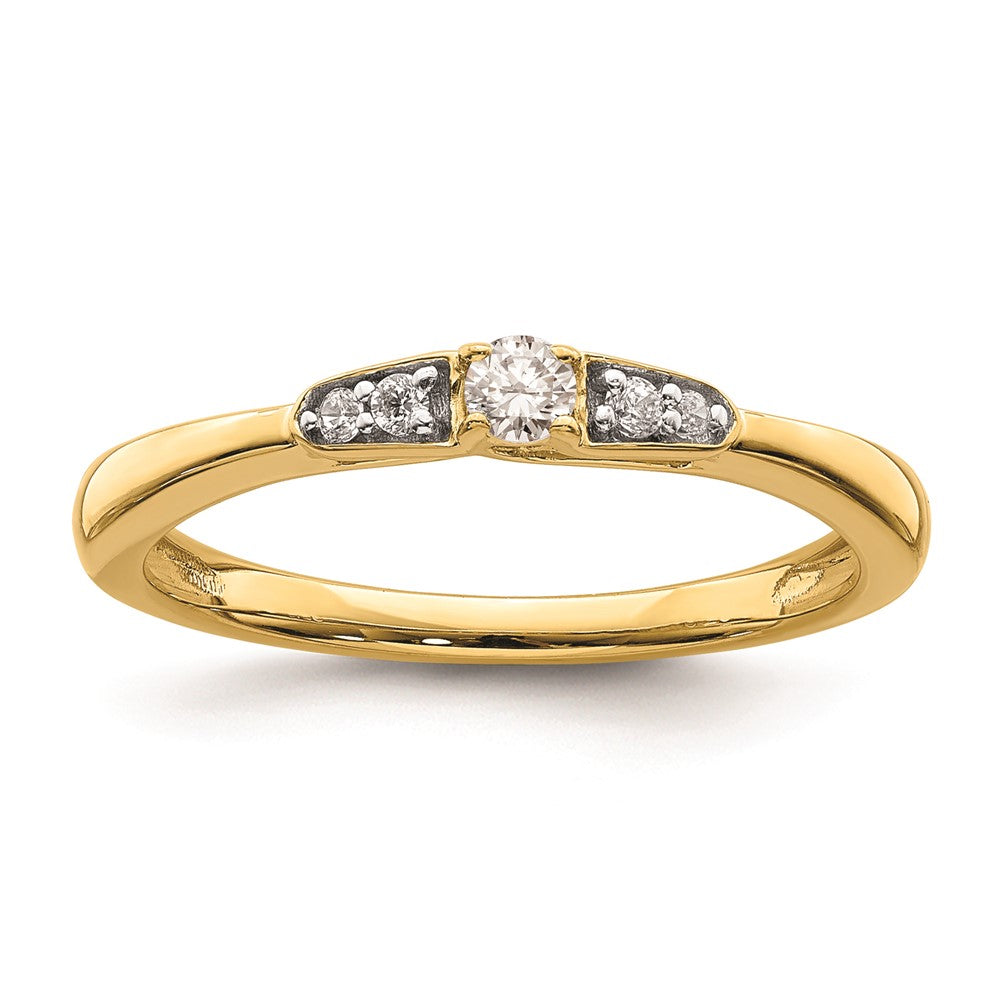 14K Gelbgold Diamant-Freundschaftsring