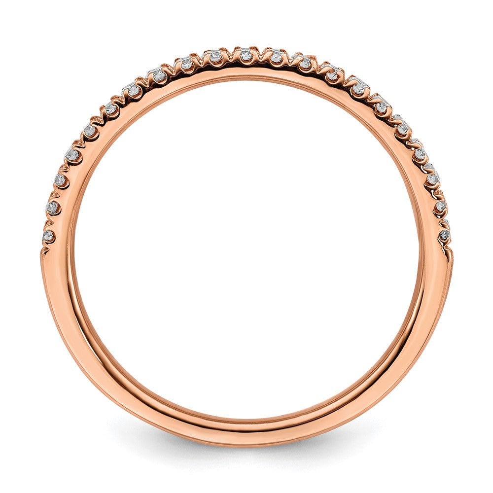 14K Weißgold Ehering mit 0,25 ct. rosafarbenem, im Labor gezüchtetem Diamanten, VS/SI+ G+