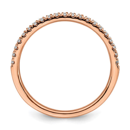 14K Roségold Ehering mit 0,25 ct. im Labor gezüchteten Diamanten, VS/SI+ G+