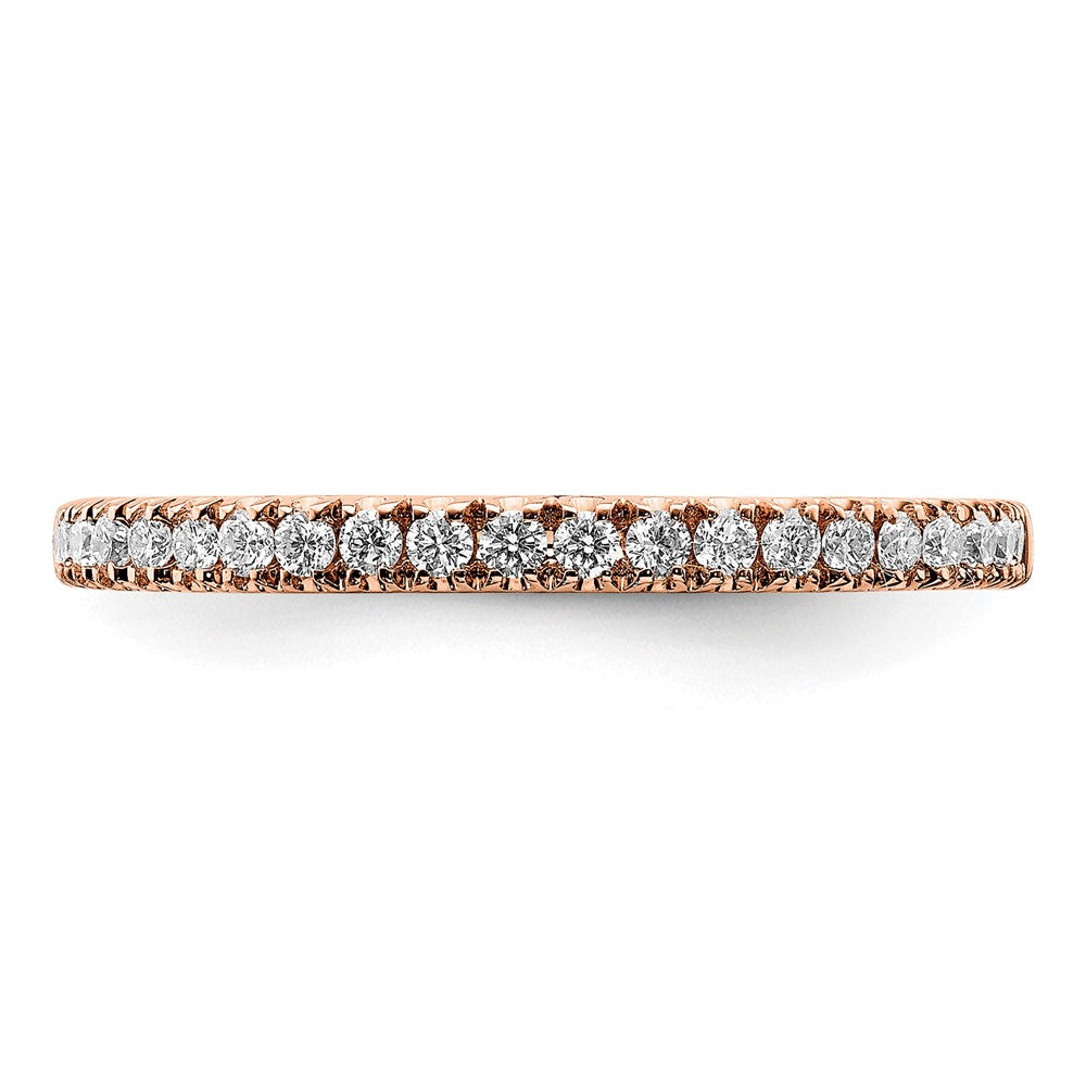 14K Weißgold Ehering mit 0,25 ct. rosafarbenem, im Labor gezüchtetem Diamanten, VS/SI+ G+