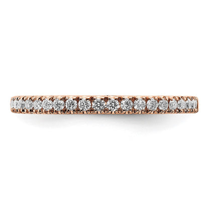 14K Weißgold Ehering mit 0,25 ct. rosafarbenem, im Labor gezüchtetem Diamanten, VS/SI+ G+