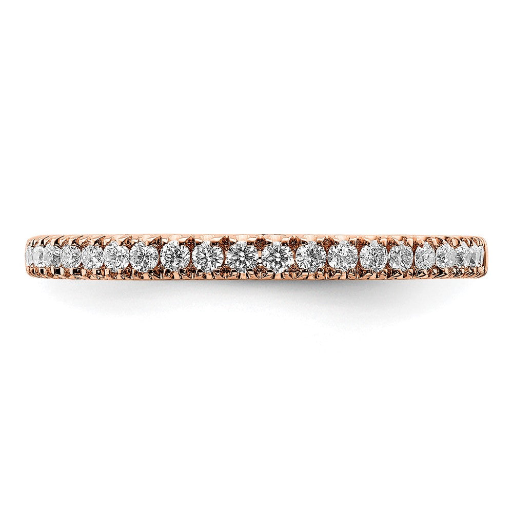 14K Roségold Ehering mit 0,25 ct. im Labor gezüchteten Diamanten, VS/SI+ G+