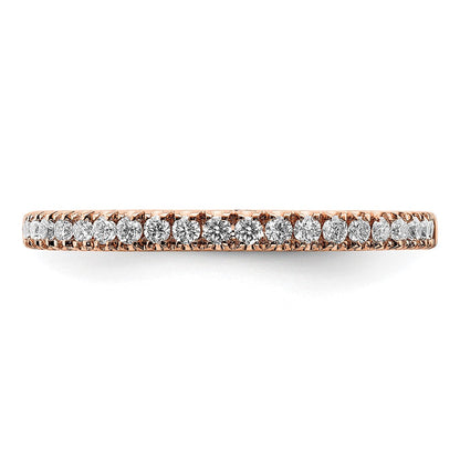 14K Roségold Ehering mit 0,25 ct. im Labor gezüchteten Diamanten, VS/SI+ G+