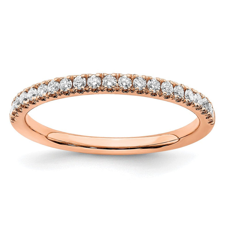 14K Weißgold Rosé 0,25 ct. im Labor gezüchteter Diamant VS/SI+ G+ Ehering