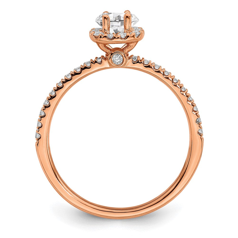 14K Roségold Halo-Ring "Eternal Promise" mit Labor-Diamanten VS/SI FGH