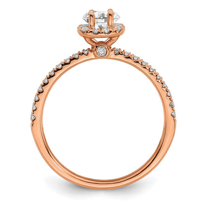 14K Roségold Halo-Ring "Eternal Promise" mit Labor-Diamanten VS/SI FGH