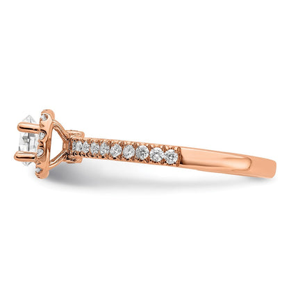 14K Roségold Halo-Ring "Eternal Promise" mit Labor-Diamanten VS/SI FGH