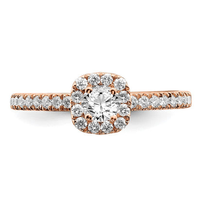 14K Roségold Halo-Ring "Eternal Promise" mit Labor-Diamanten VS/SI FGH