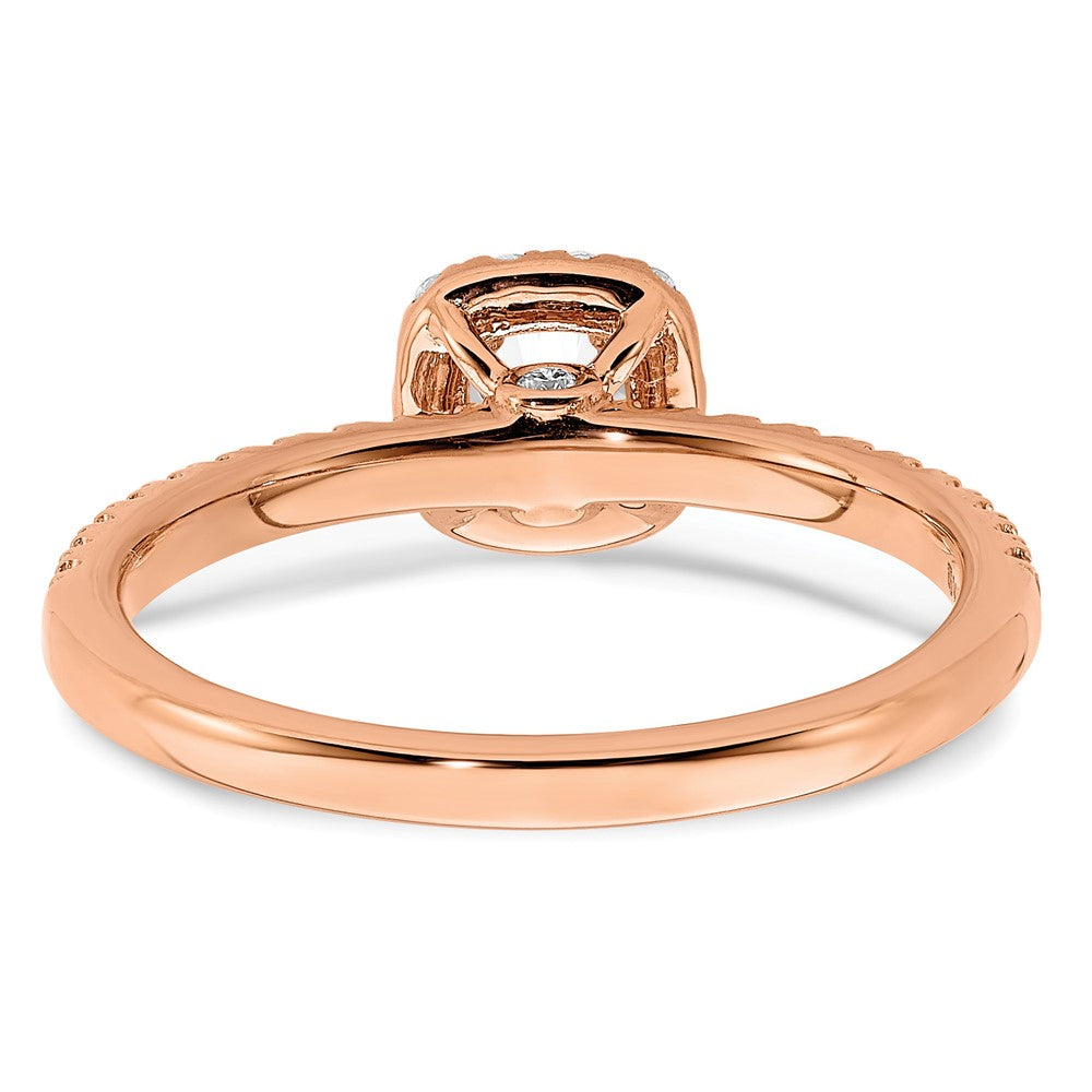 14K Roségold Halo-Ring "Eternal Promise" mit Labor-Diamanten VS/SI FGH