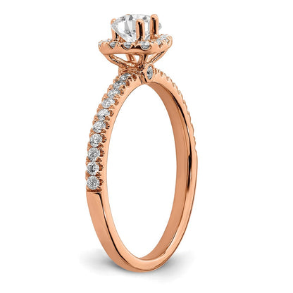 14K Roségold Halo-Ring "Eternal Promise" mit Labor-Diamanten VS/SI FGH