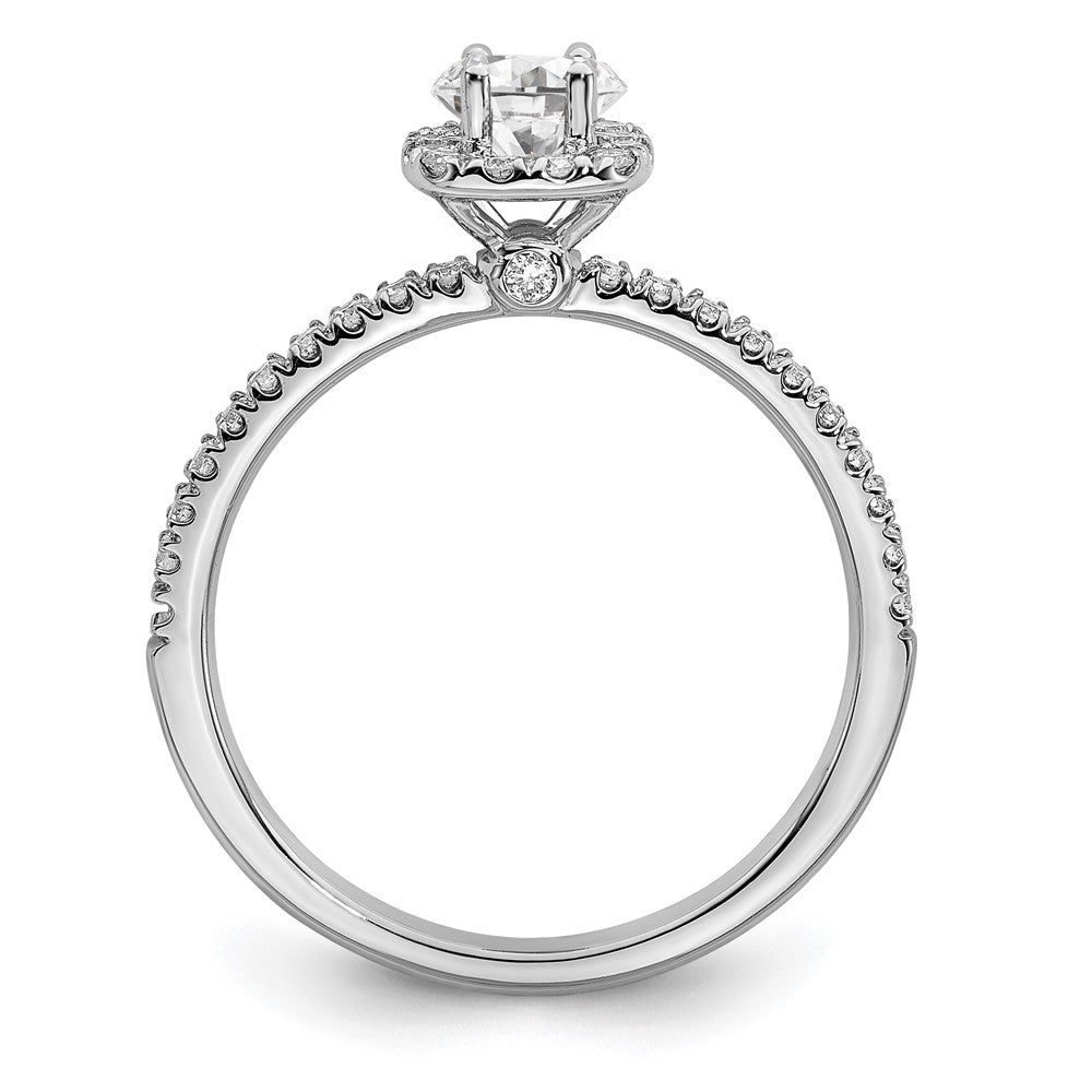 14K Weißgold Ring "Eternal Promise" mit Halo aus Labor gezüchteten Diamanten, VS/SI, FGH