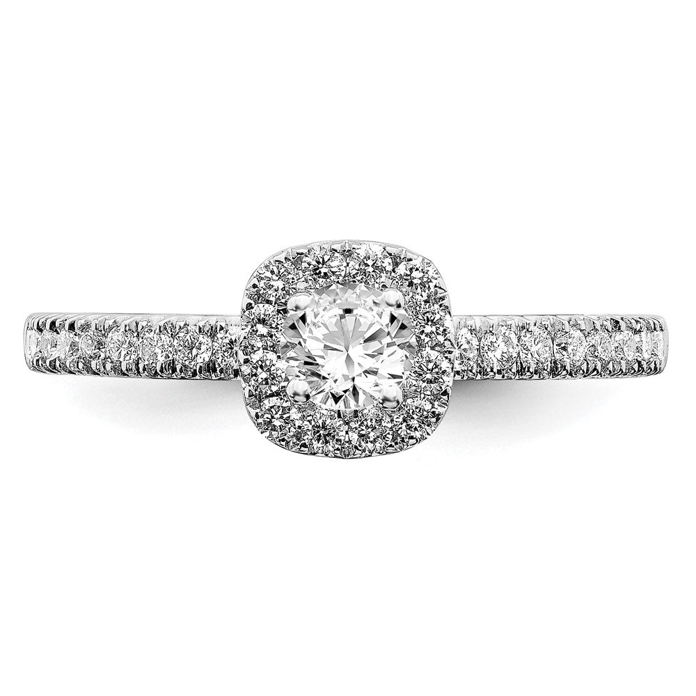 14K Weißgold Ring "Eternal Promise" mit Halo aus Labor gezüchteten Diamanten, VS/SI, FGH