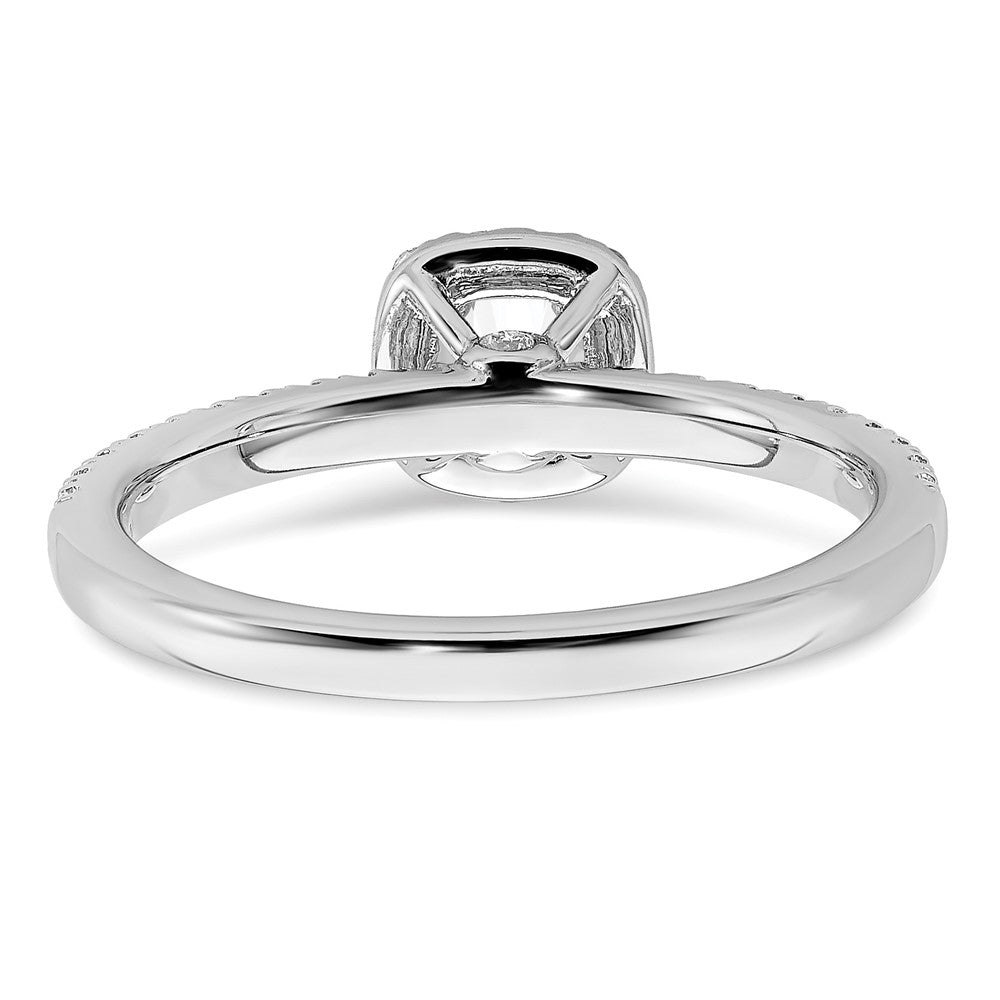 14K Weißgold Eternal-Promise-Halo-Ring mit im Labor gezüchteten Diamanten, VS/SI, FGH