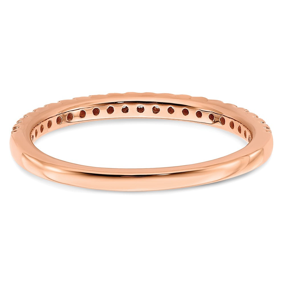 14K Roségold Ehering mit 0,25 ct. laborgezüchteten Diamanten, VS/SI+ G+