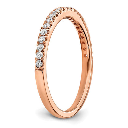 14K Roségold Ehering mit 0,25 ct. laborgezüchteten Diamanten, VS/SI+ G+