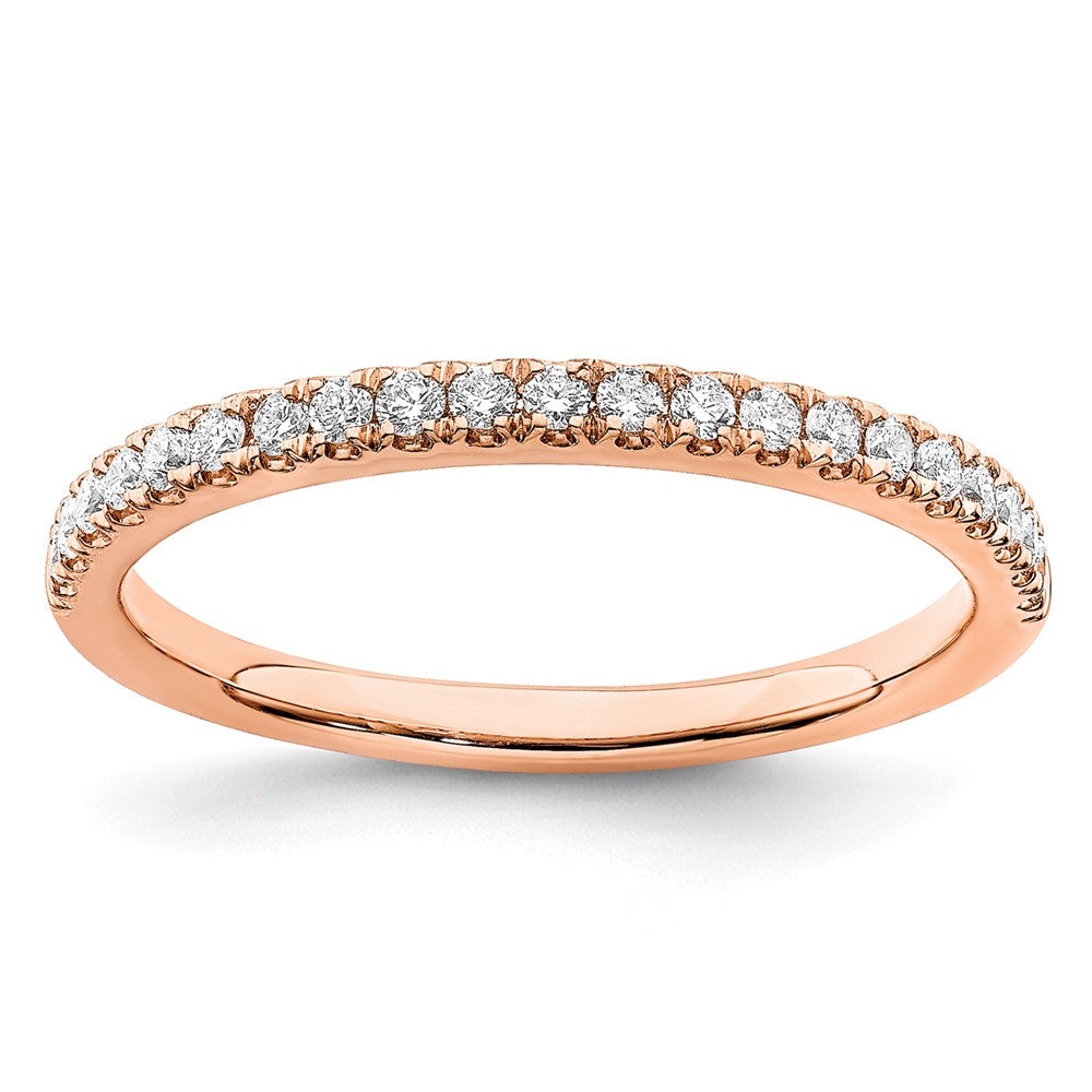 14K Roségold Ehering mit 0,25 ct. laborgezüchteten Diamanten, VS/SI+ G+