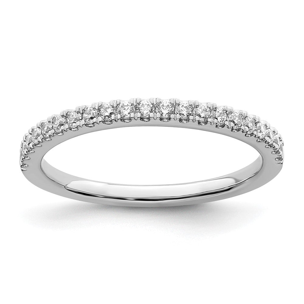14K Weißgold Ehering mit 0,25 ct. Labor-Diamanten VS/SI+ G+
