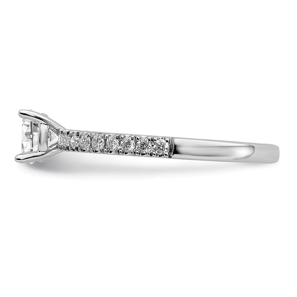 14K Weißgold Verlobungsring mit 0,75 ct. im Labor gezüchteten Diamanten, rund geschliffen, VS/SI+ G+