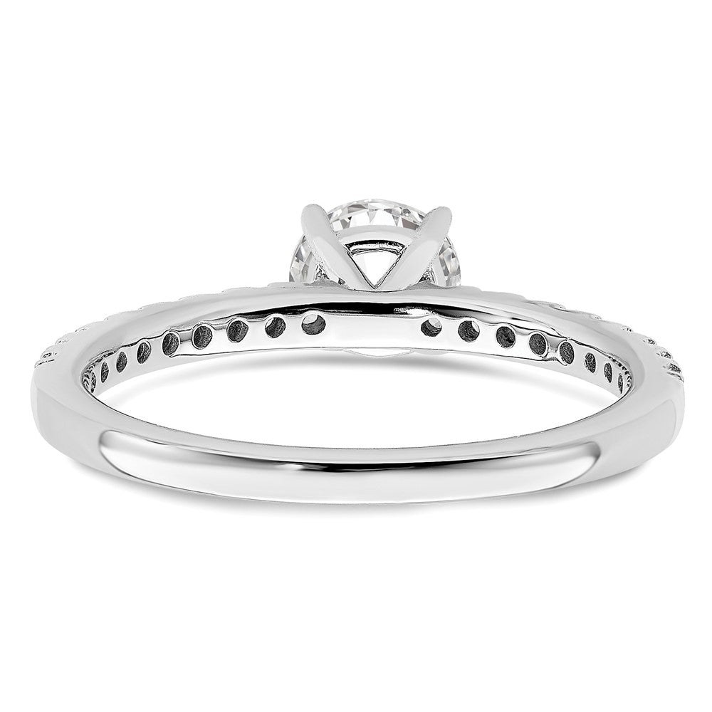 14K Weißgold Verlobungsring mit 0,75 ct. im Labor gezüchteten Diamanten im Rundschliff, VS/SI+ G+