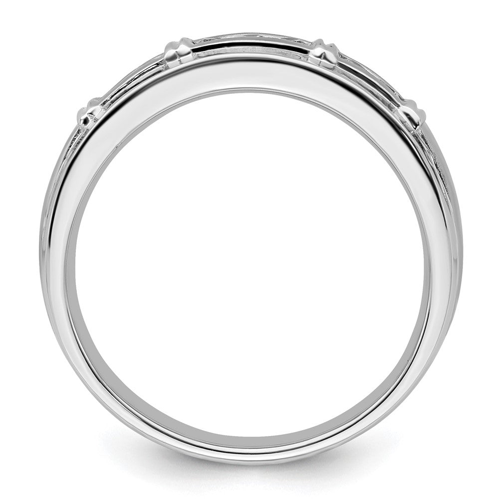 14K Weißgold Ring mit im Labor gezüchteten Diamanten VS/SI+ G+ für Herren