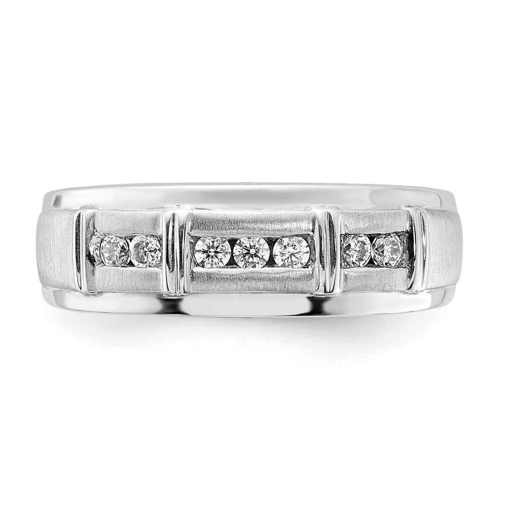14K Weißgold Ring mit im Labor gezüchteten Diamanten VS/SI+ G+ für Herren