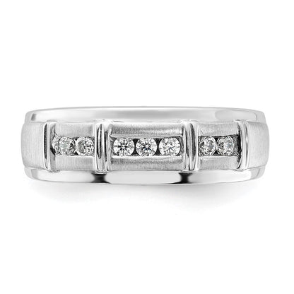 14K Weißgold Ring mit im Labor gezüchteten Diamanten VS/SI+ G+ für Herren