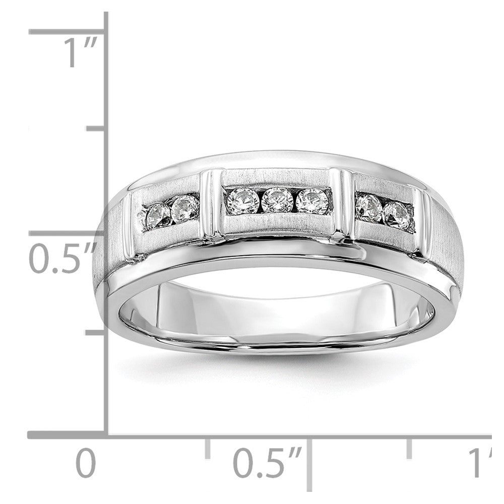 14K Weißgold Ring mit im Labor gezüchteten Diamanten VS/SI+ G+ für Herren
