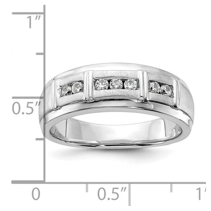 14K Weißgold Ring mit im Labor gezüchteten Diamanten VS/SI+ G+ für Herren
