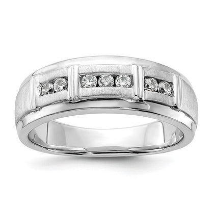 14K Weißgold Ring mit im Labor gezüchteten Diamanten VS/SI+ G+ für Herren