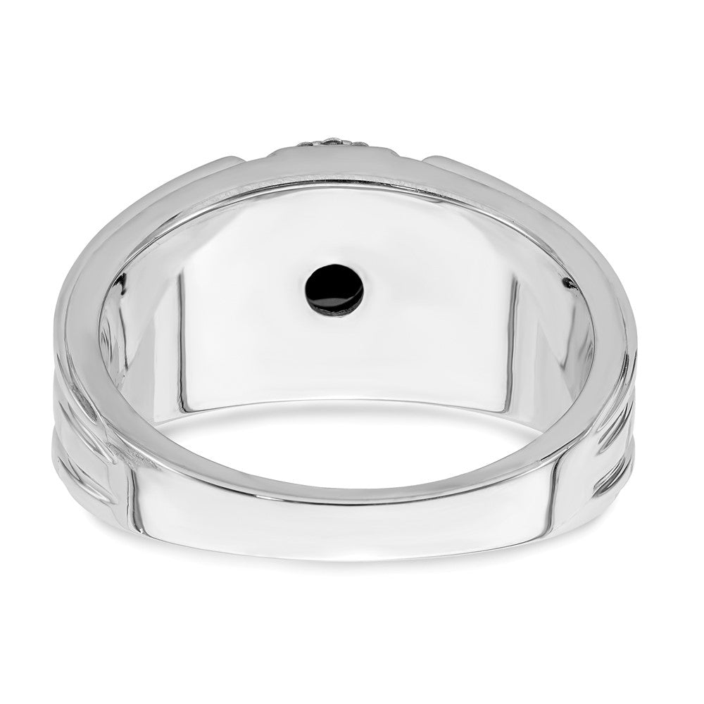 14K Gelbgold Ring mit Onyx und echten Diamanten für Herren