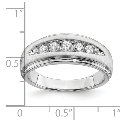 10K Weißgold Ring mit im Labor gezüchteten Diamanten, VS/SI+ G+, für Herren