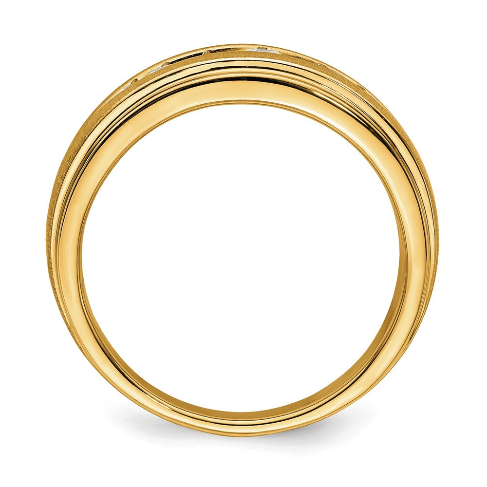 10K Gelbgold Laborgezüchteter Diamant, VS/SI+ G+ Herrenring
