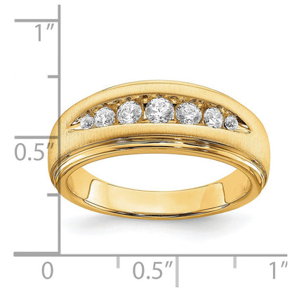 10K Gelbgold Laborgezüchteter Diamant, VS/SI+ G+ Herrenring