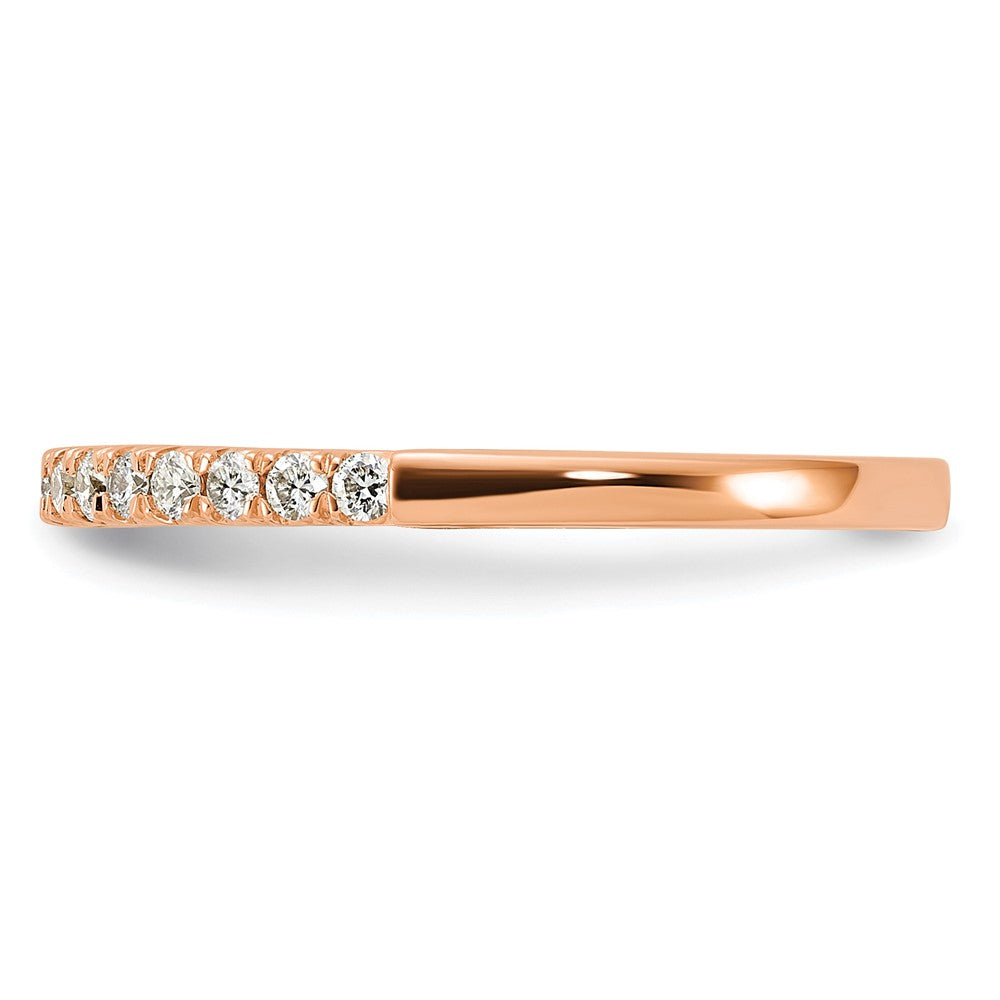 14K Roségold Ehering mit 0,25 ct. im Labor gezüchteten Diamanten, VS/SI+ G+