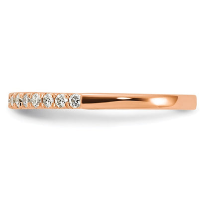 14K Roségold Ehering mit 0,25 ct. im Labor gezüchteten Diamanten, VS/SI+ G+