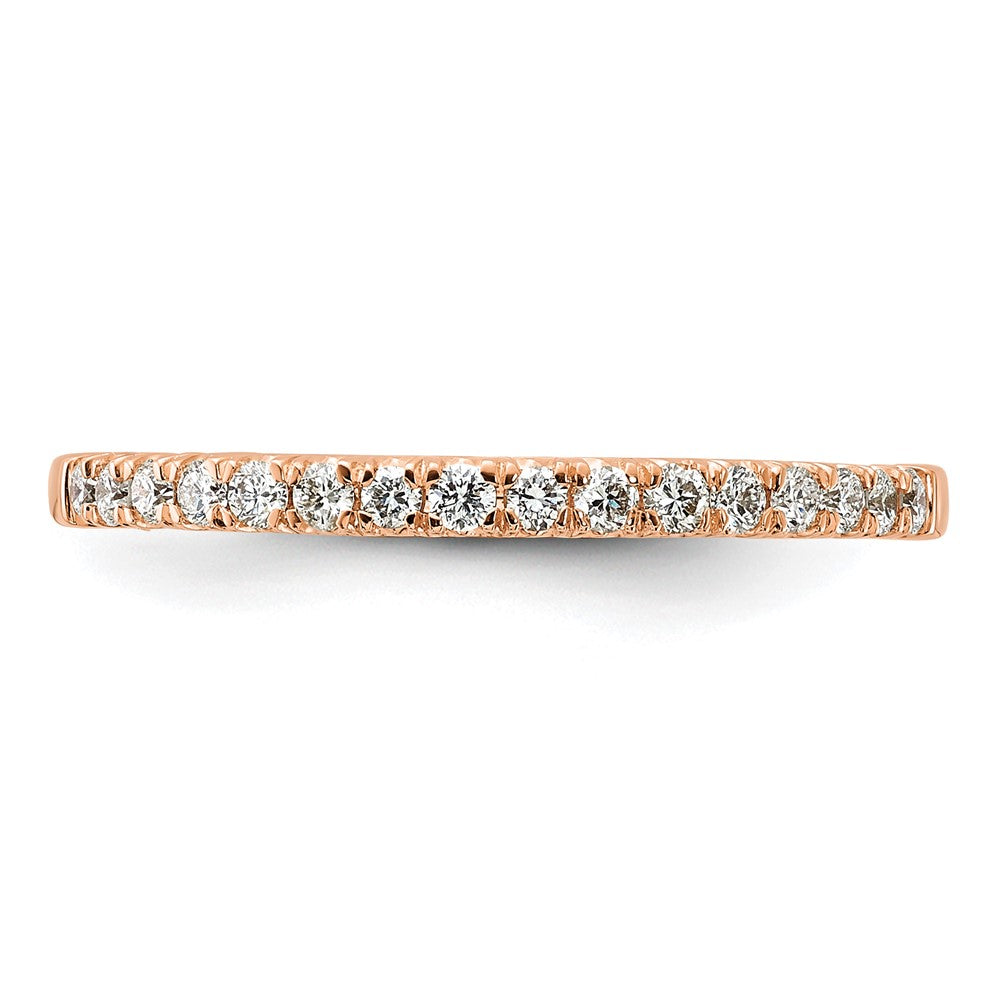 14K Roségold Ehering mit 0,25 ct. im Labor gezüchteten Diamanten, VS/SI+ G+