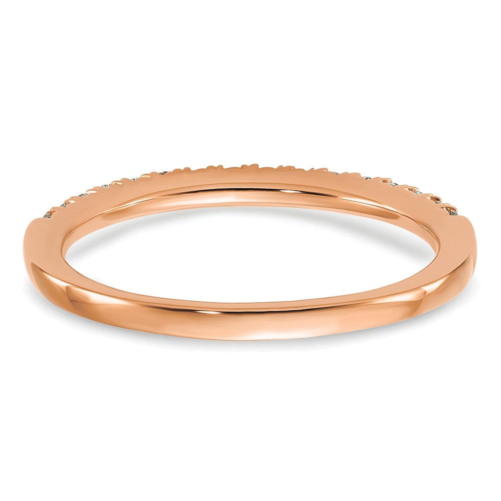 14K Roségold Ehering mit 0,25 ct. im Labor gezüchteten Diamanten, VS/SI+ G+