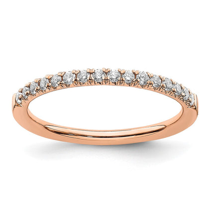 14K Roségold Ehering mit 0,25 ct. im Labor gezüchteten Diamanten, VS/SI+ G+